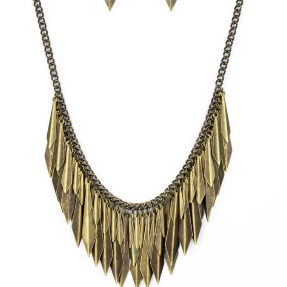 brass Statement Necklace PAPARAZZI